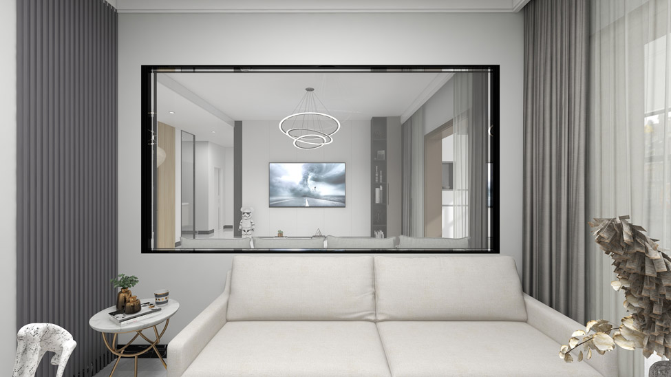 廊坊孔雀城小區天璽裝飾裝修設計客廳